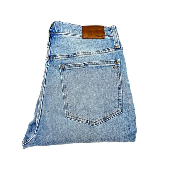 Madewell Slim Demi-Boot Denim Jeans Light Wash Distressed Wash Stretch Size 30 - Picture 1 of 8